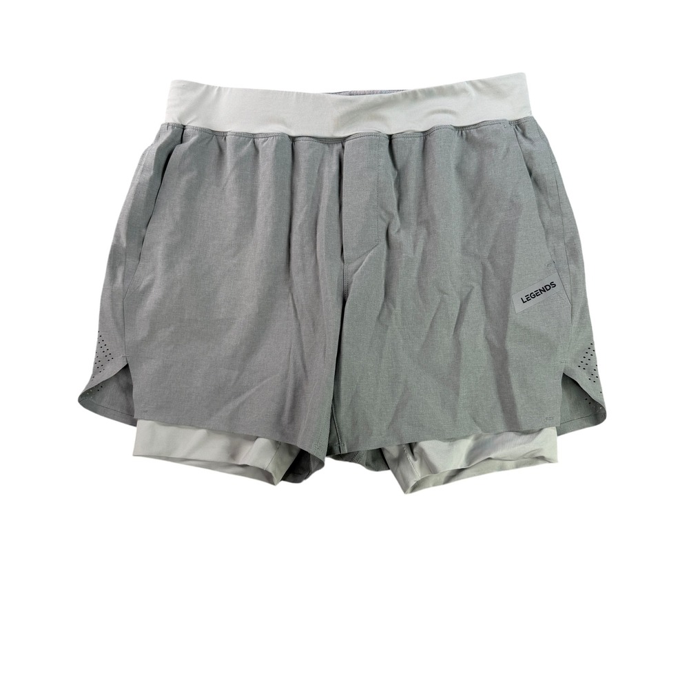 Legends Shorts Mens Medium Grey 2-in-1 Lined Performance Running Luka Forum
